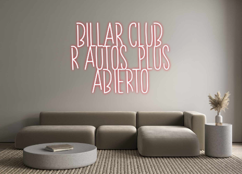 Custom Neon: Billar Club

...