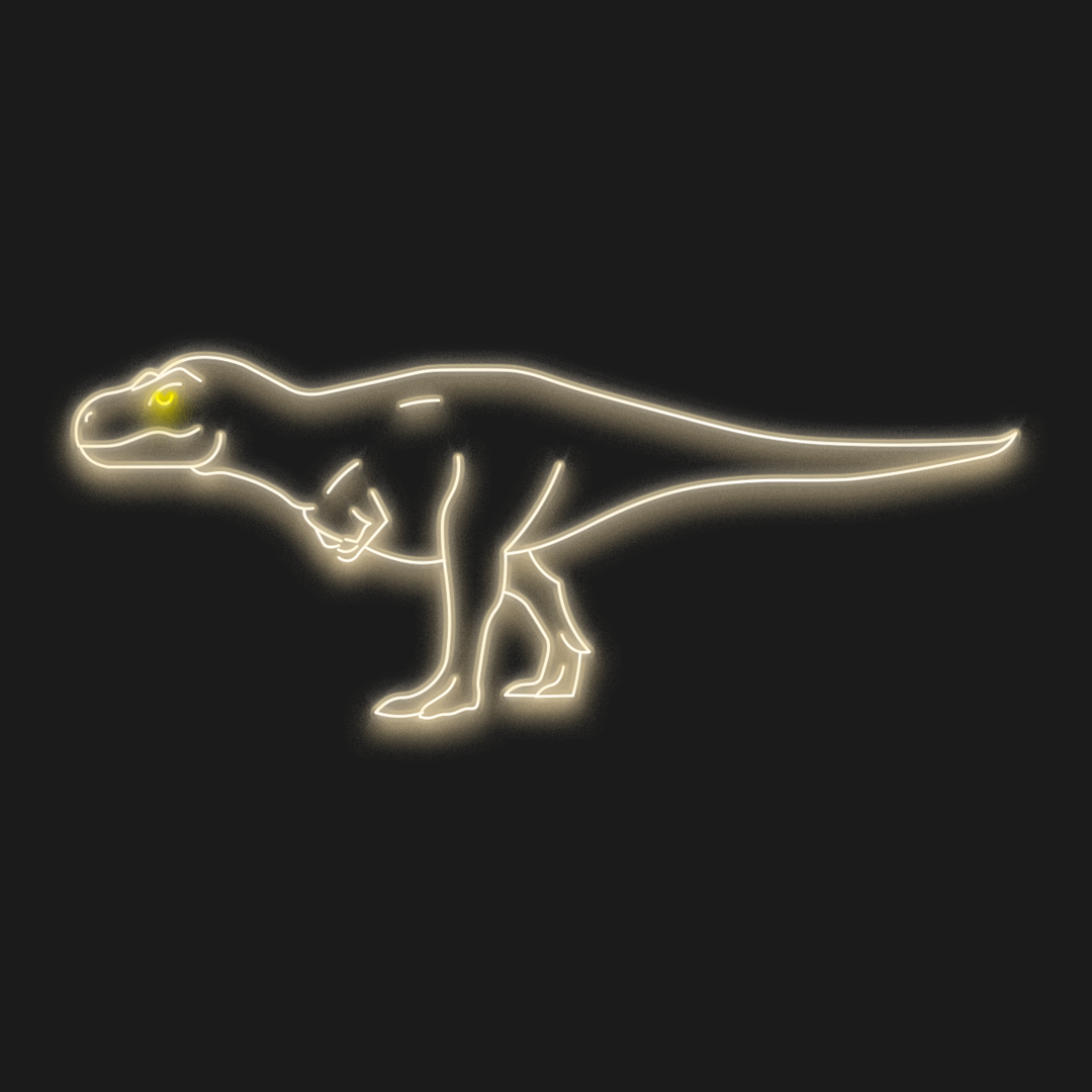 Neón LED Tiranosaurio Rex