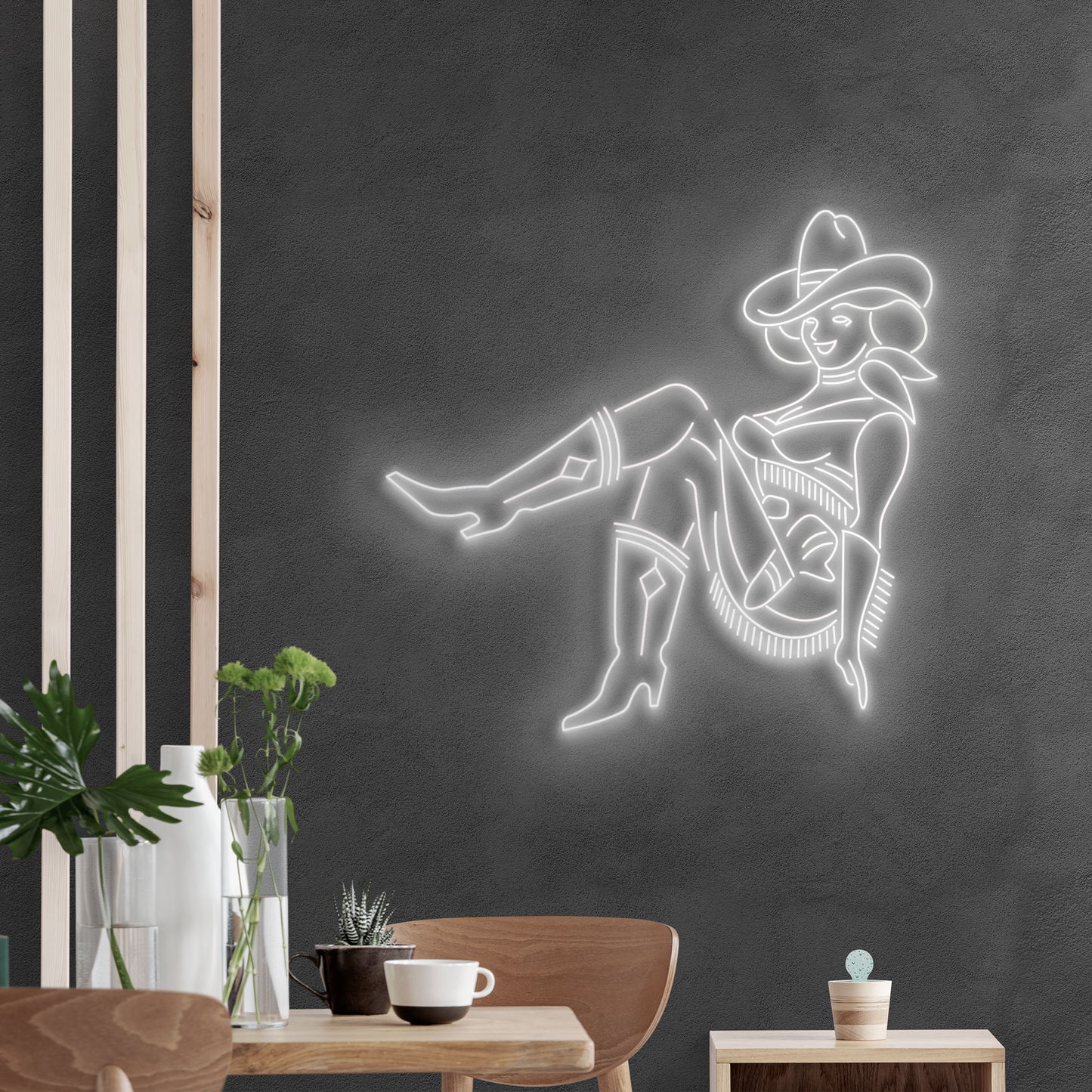 Neón LED Cowgirl