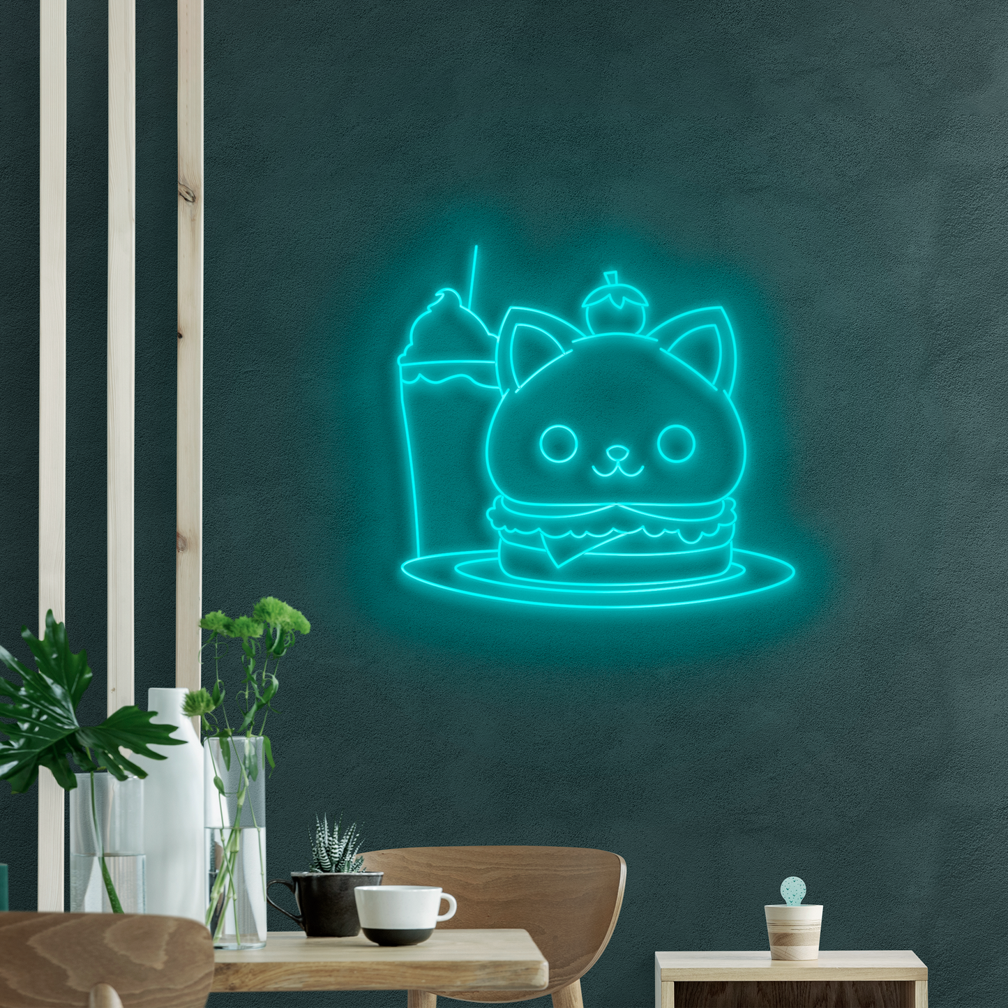 Neón LED Kitty burger