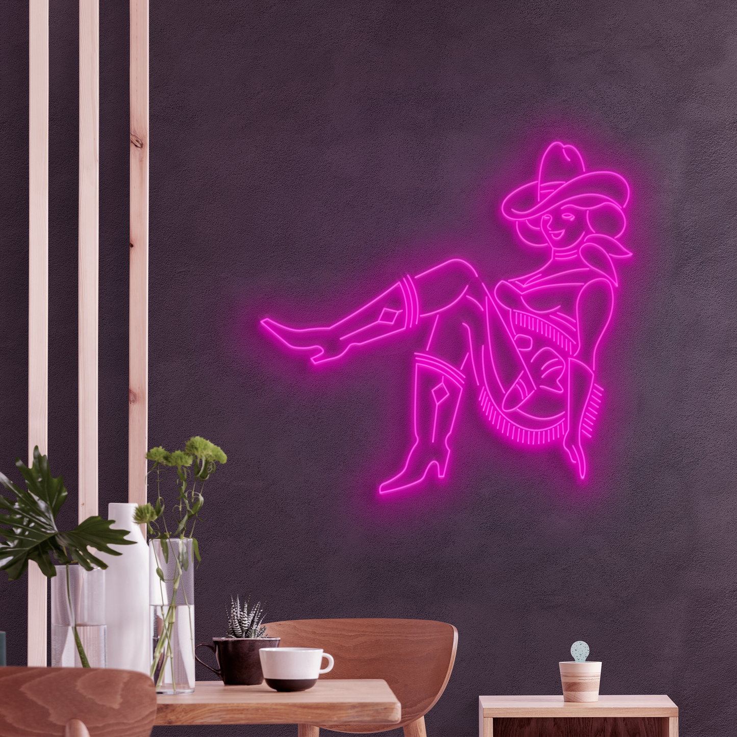 Neón LED Cowgirl