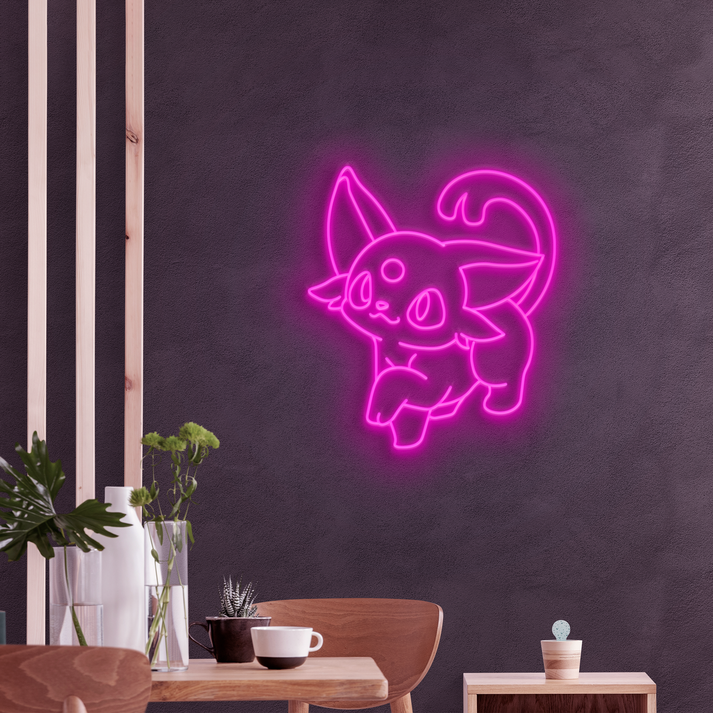 Neón LED Poke Gatito