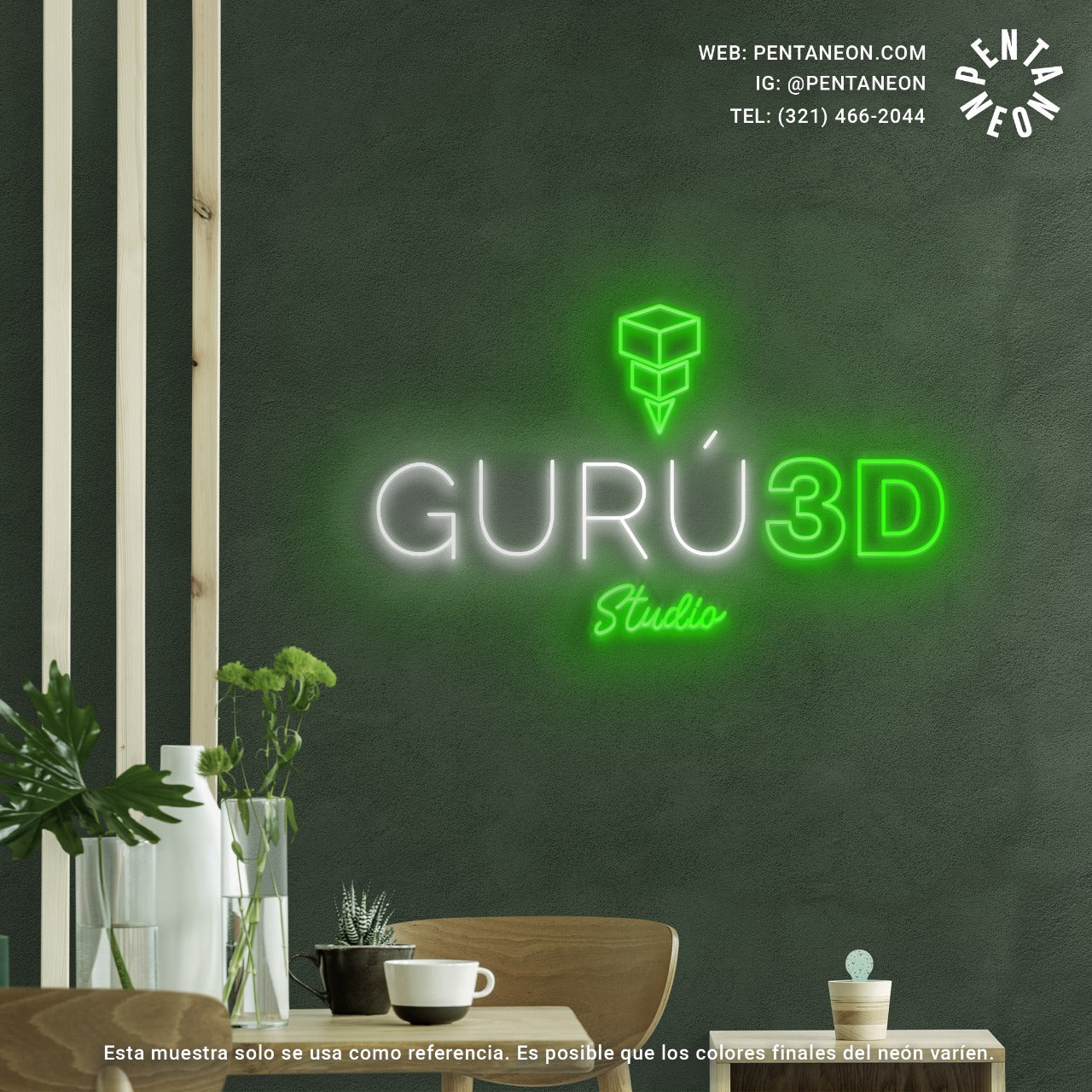 Neón Personalizado Gurú 3D